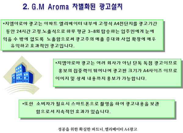 확실한 광고효과 , 저렴한 비용 최고의 효율 (엘리베이터 내부 A4 광고 제안서) 게시 사진 4